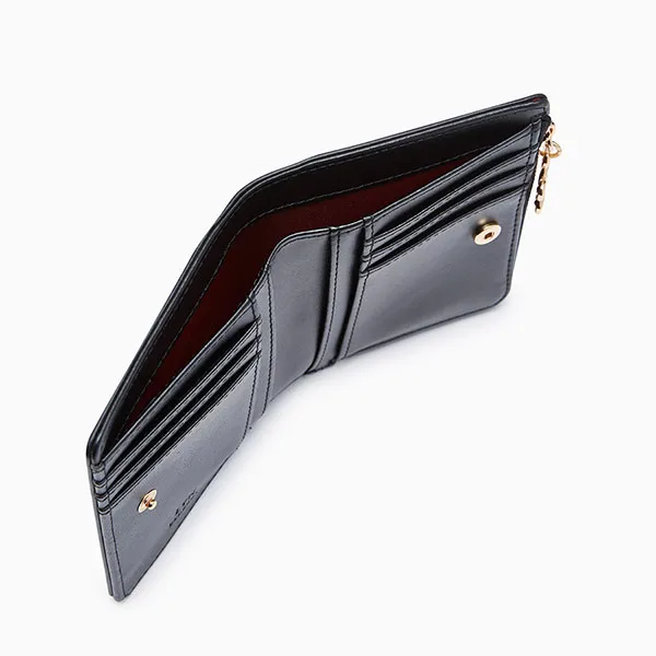 Ví Nữ Lyn Re-Edit Bliss Zip Short Wallet - Black L26CWWA041 Màu Đen