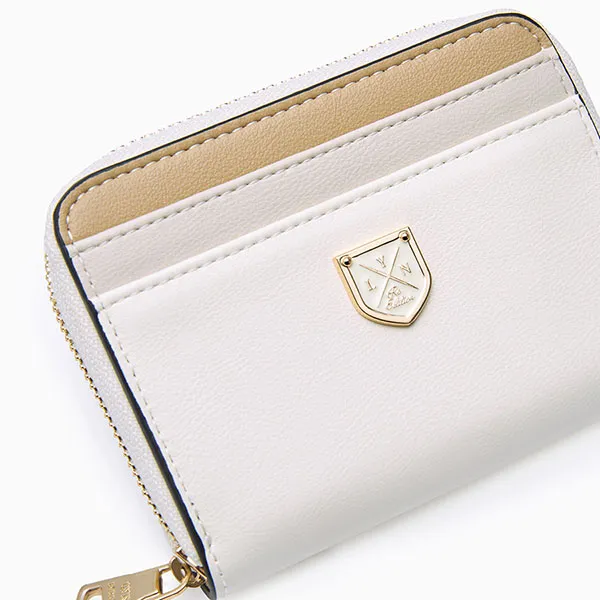 Ví Nữ Lyn Re-Edit Mustang Zip Short Wallet - Ivory L26CWWA023 Màu Trắng Kem