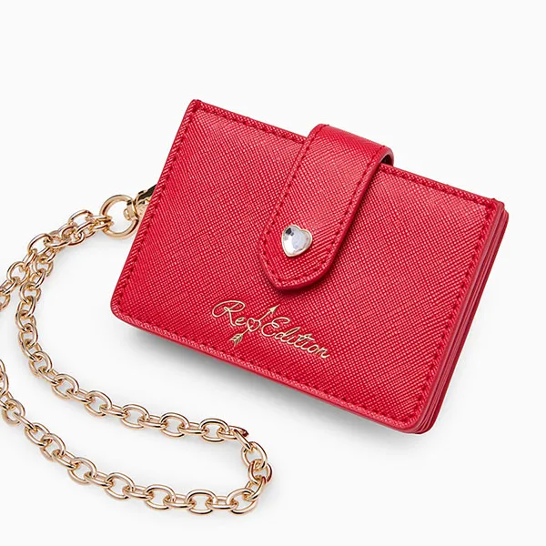Ví Nữ Lyn Re Love Card Wallet On Chain - Red L26CWWA045 Màu Đỏ