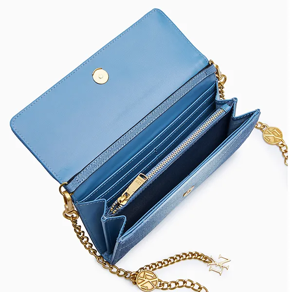 Ví Nữ Lyn Starita Long Wallet On Chain - Blue Variation 2 L26CWWB009 Màu Xanh Blue