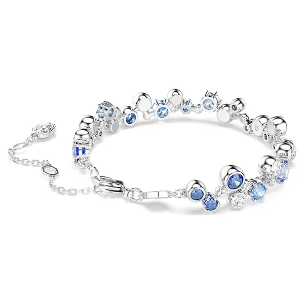 Vòng Đeo Tay Nữ Swarovski Constella Bracelet Mixed Cuts, Blue, Rhodium Plated 5722479 Màu Xanh Bạc