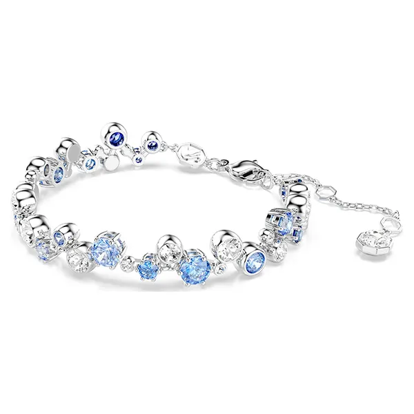 Vòng Đeo Tay Nữ Swarovski Constella Bracelet Mixed Cuts, Blue, Rhodium Plated 5722479 Màu Xanh Bạc