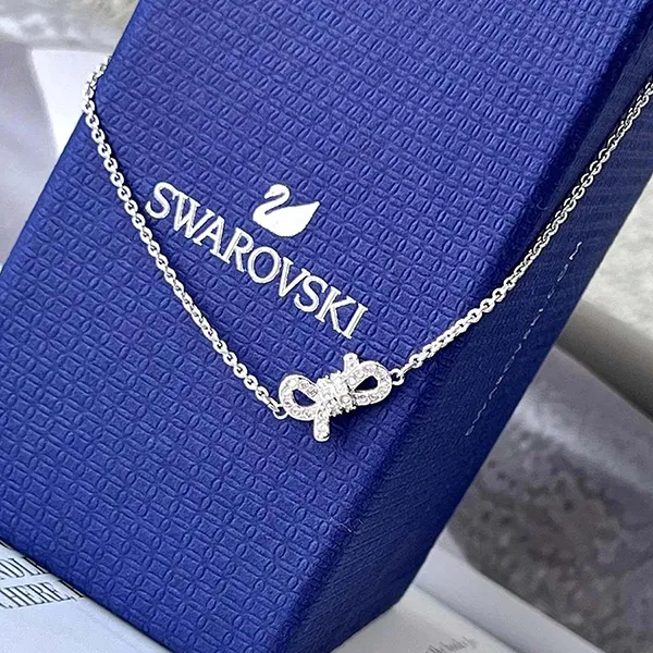 Vòng Đeo Tay Nữ Swarovski Crystal Lifelong Bow Bracelet Cry 5469983 Màu Bạc