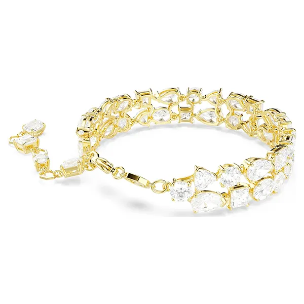 Vòng Đeo Tay Nữ Swarovski Mesmera Bracelet Mixed cuts, White, Gold-tone Plated 5743827 Màu Vàng Gold