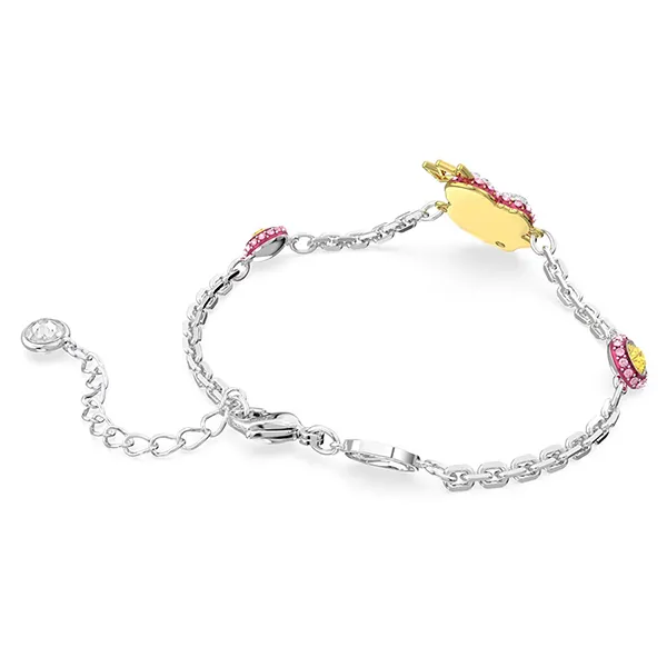 Vòng Đeo Tay Nữ Swarovski Pop Swan Bracelet, Swan, Pink, Rhodium Plated 5650188 Màu Hồng Bạc