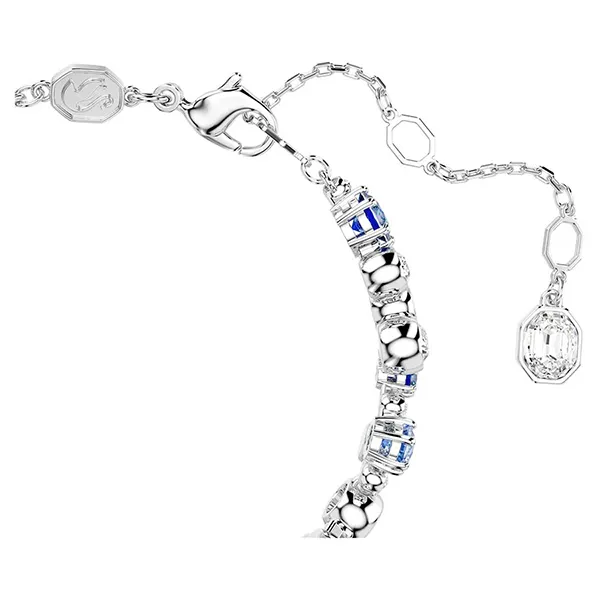 Vòng Đeo Tay Nữ Swarovski Constella Bracelet Mixed Cuts, Blue, Rhodium Plated 5722479 Màu Xanh Bạc