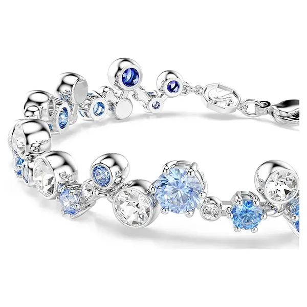 Vòng Đeo Tay Nữ Swarovski Constella Bracelet Mixed Cuts, Blue, Rhodium Plated 5722479 Màu Xanh Bạc