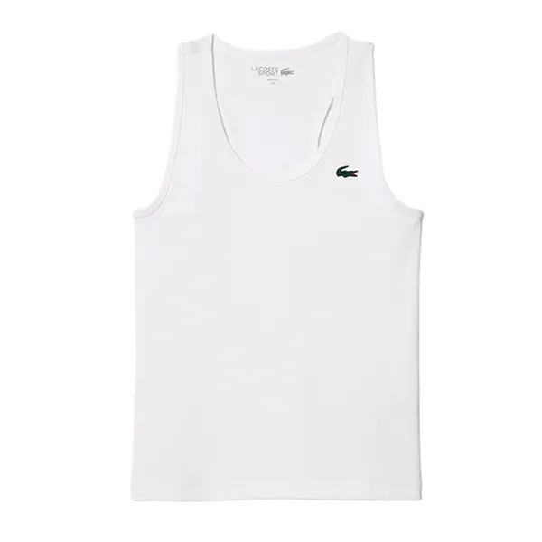 Áo Ba Lỗ Nữ Lacoste Ultra Dry Rib Knit Sport Tank Top TF4874 001 Màu Trắng Size 34