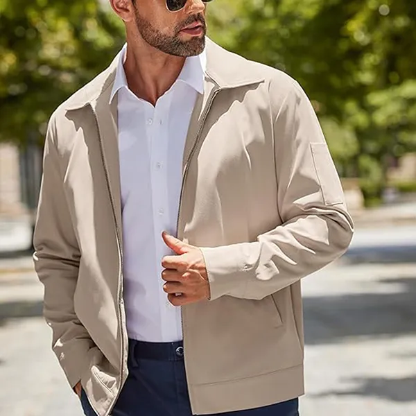 Áo Khoác Gió Nam Coofandy B0DDY7RT5C Màu Khaki Size S