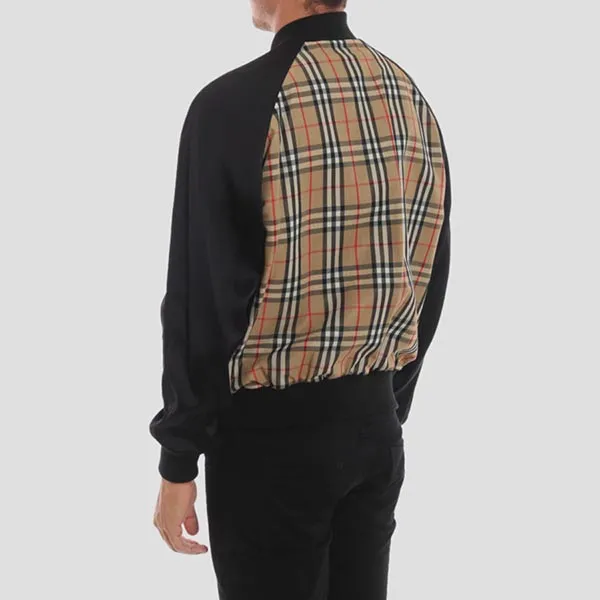 Áo Khoác Nam Burberry Monogram Motif Vintage Check Nylon Bomber Jacket 80136341 Phối Màu Size 46