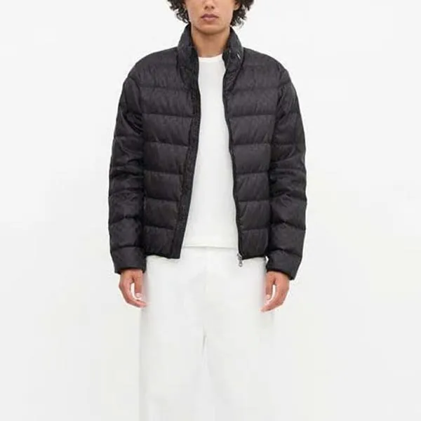 Áo Khoác Nam Gucci Black GG Monogram Puffer Jacket 406331 Z4218 4440 Màu Đen Size 50