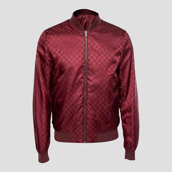 Áo Khoác Nam Gucci Double-sided Logo Monogram In Dark Red 406011 Z9687 6369 Màu Đỏ Size 46