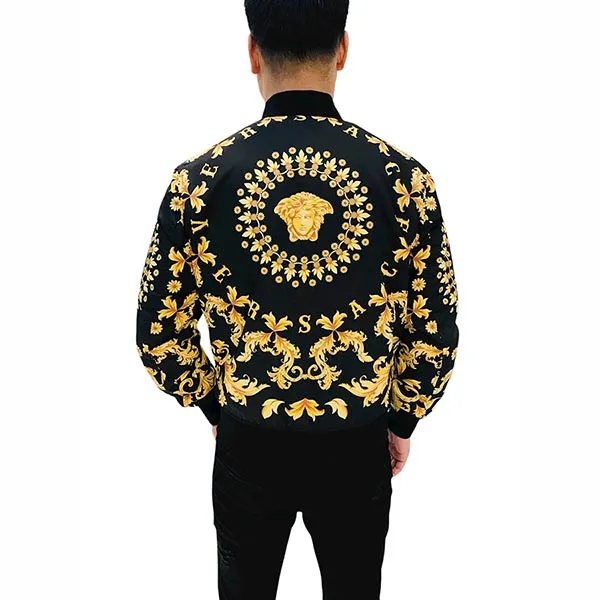 Áo Khoác Nam Versace Hai Mặt 1012269 Màu Vàng Đen Size 44