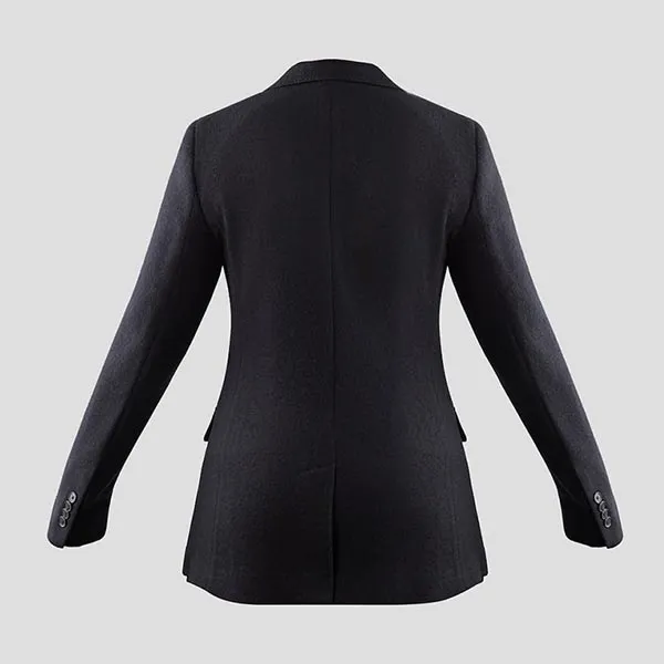 Áo Khoác Nữ Ralph Lauren Bullion Stretch Cotton Pique Blazer With Logo In Black 211956749001 Màu Đen Size 4