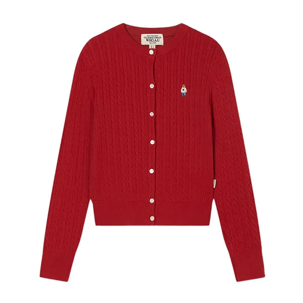 Áo Len Nữ WHOAU SS25 WHCKG2325F Màu Đỏ