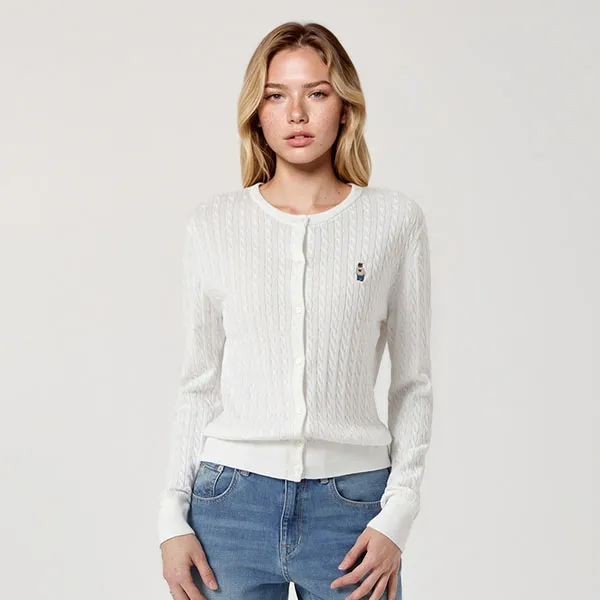 Áo Len Nữ WHOAU SS25 WHCKG2325F Màu Trắng