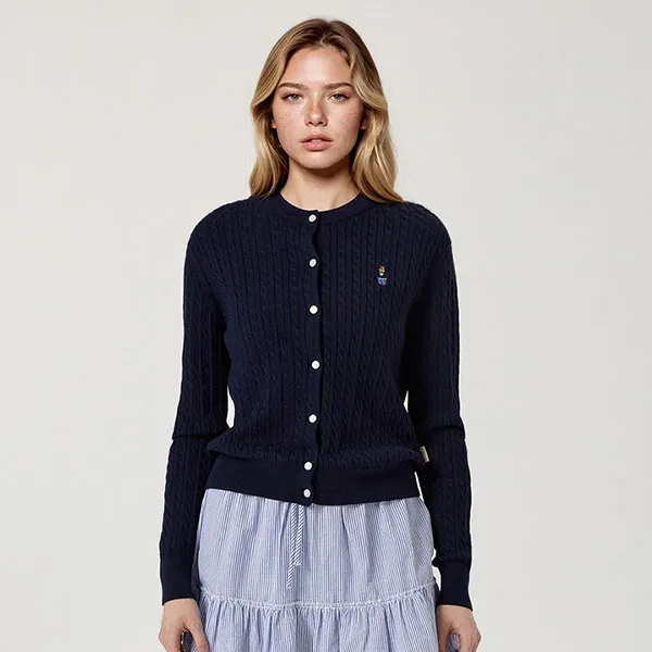 Áo Len Nữ WHOAU SS25 WHCKG2325F Màu Xanh Navy Size M