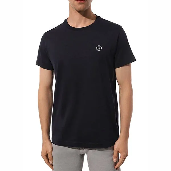 Áo Phông Nam Burberry Logo TB 8056176 Tshirt Màu Xanh Navy Size XS