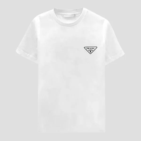 Áo Phông Nam Prada White With Logo Printed UJN880 Tshirt Màu Trắng Size S
