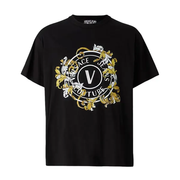 Áo Phông Nam Versace Jeans Couture T-Shirt 78GAHC01CJ01CG89 Màu Đen Size XS