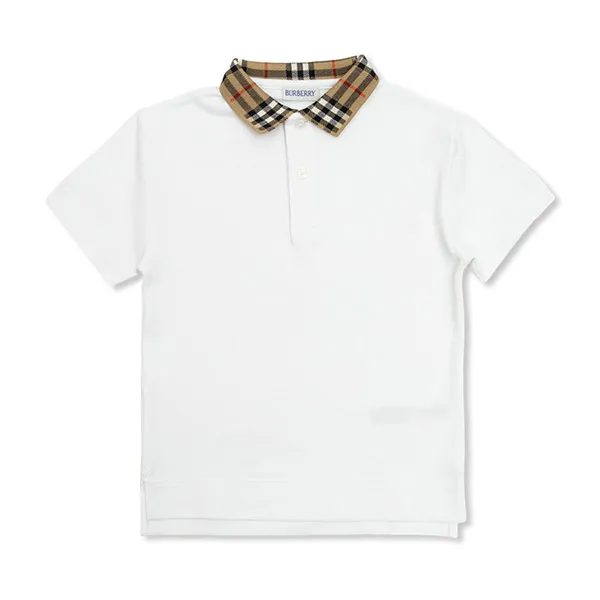 Áo Polo Trẻ Em Burberry White Cotton Polo 8105571 Màu Trắng Size 6Y