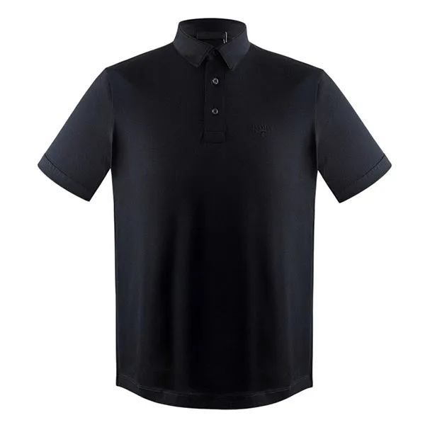 Áo Polo Nam Prada Classic Black Logo Embroidered Cotton UJN883 13MP F0002 Màu Đen Size S