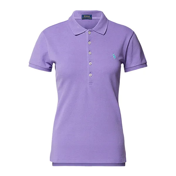 Áo Polo Nữ Ralph Lauren Slim Short Sleeve 211870245012 Màu Tím Size XS