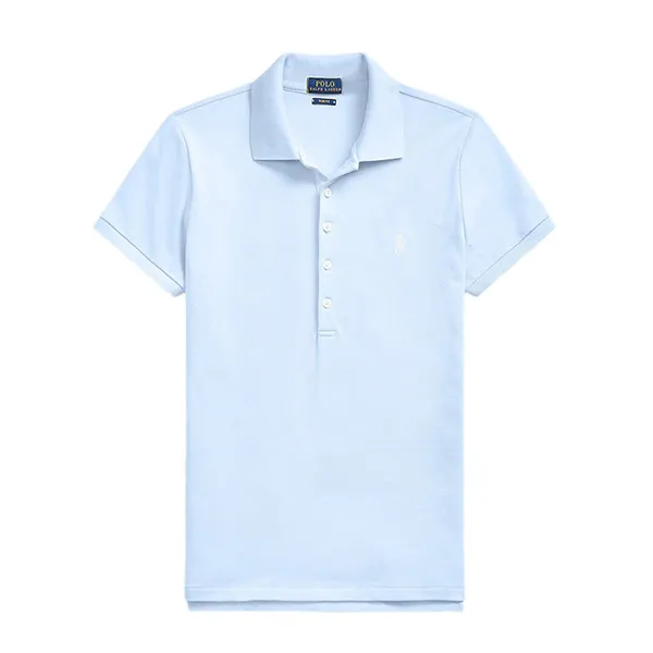 Áo Polo Nữ Ralph Lauren Slim Short Sleeve 211870245023 Màu Xanh Da Trời Size XS