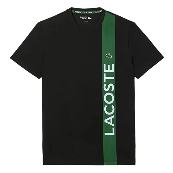 Áo Thun Nam Lacoste Ultra Dry Print Branding Tennis T-Shirt TH8938 GI8 Màu Xanh Đen Size 3