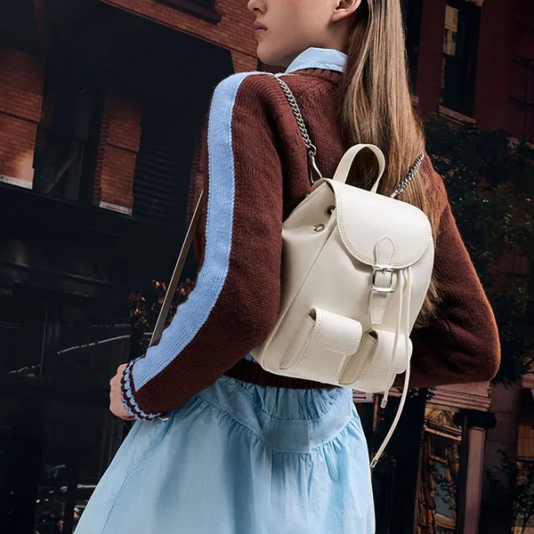 Balo Nữ Charles & Keith CNK Bryna Backpack Cream CK2-60160240 Màu Cream