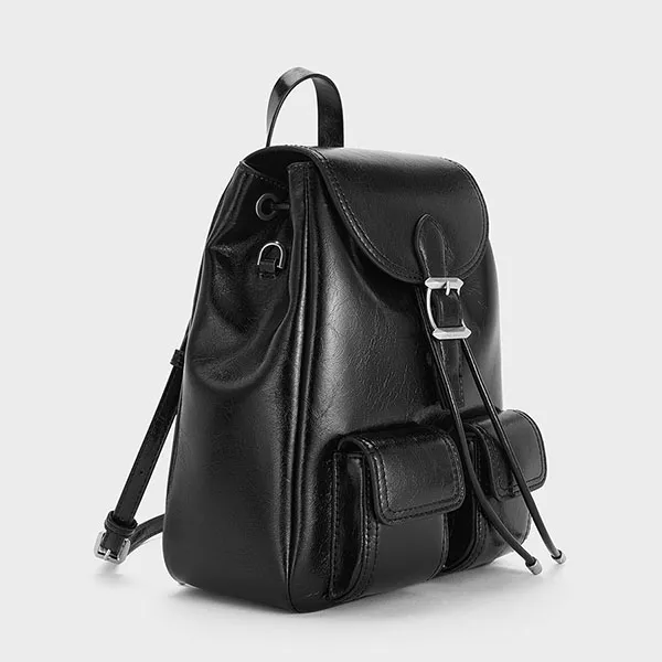 Balo Nữ Charles & Keith CNK Bryna Backpack Noir CK2-60160240 Màu Đen