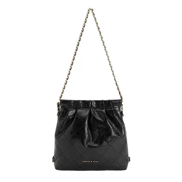 Balo Charles & Keith Duo Chain-Handle Two-Way Backpack Black CK2-60782390 Màu Đen