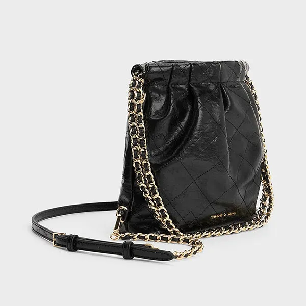 Balo Charles & Keith Duo Chain-Handle Two-Way Backpack Black CK2-60782390 Màu Đen