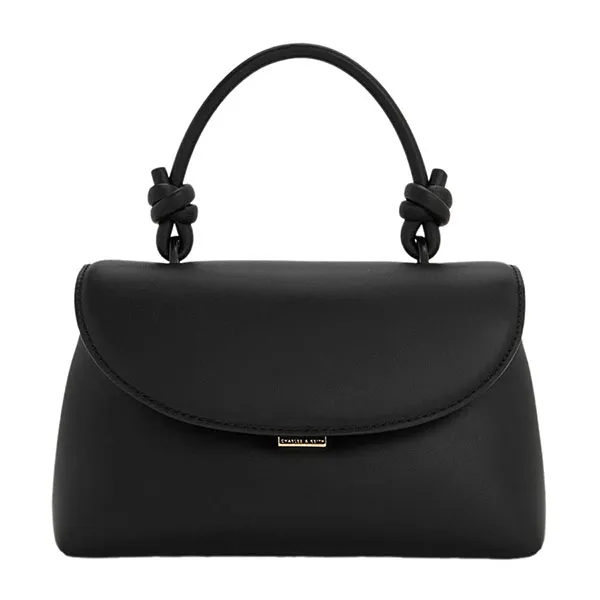 Balo Nữ Charles & Keith CNK Sammie Knotted-Handle Two-Way CK2-60271630 Màu Đen