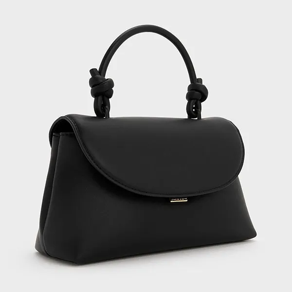 Balo Nữ Charles & Keith CNK Sammie Knotted-Handle Two-Way CK2-60271630 Màu Đen