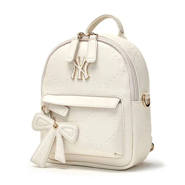 Balo Trẻ Em MLB Basic Pu Embo Mini Backpack New York Yankees 7ABKM036N-50CRS Màu Cream