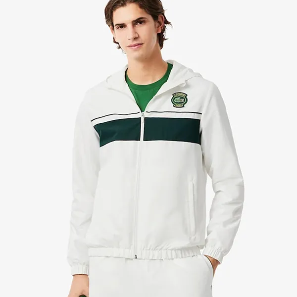 Bộ Thể Thao Nam Lacoste Men's Sport Badge Tracksuit WH8491 OLP Màu Trắng Size 3
