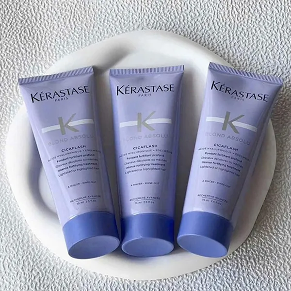 Combo 2 Kem Ủ Tóc Phục Hồi Cho Tóc Tẩy Nhuộm Kérastase Blond Absolu Cicaflash Conditioner (75ml x 2)