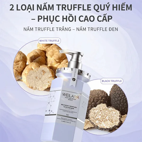 Dầu Hấp Phục Hồi Tóc Hư Tổn Weilaiya Multi Effect Repair High Gloss Hair Mask 450ml