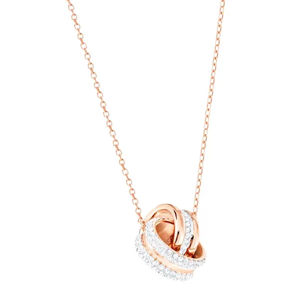 Dây Chuyền Nữ Swarovski Further Pendant Small, White, Rose Gold-Tone Plated 5240525 Màu Vàng Hồng