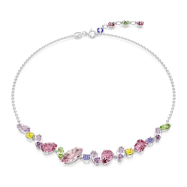 Dây Chuyền Nữ Swarovski Gema Necklace Mixed Cuts, Multicolored, Rhodium Plated 5658398 Phối Màu