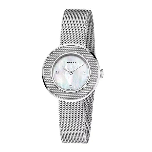 Đồng Hồ Nữ Gucci U-Play Diamond Watch Màu Bạc