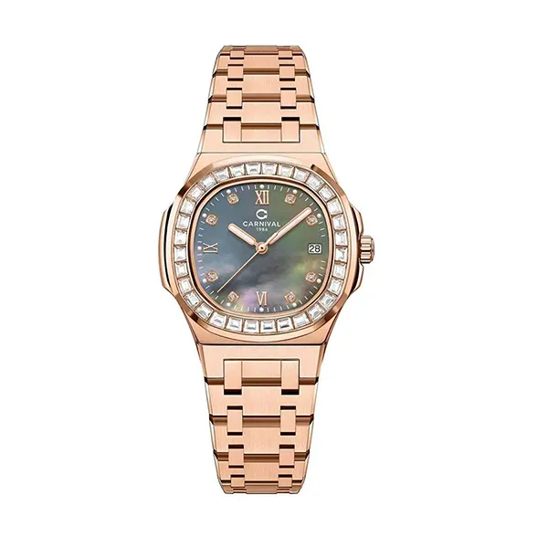 Đồng Hồ Nữ Carnival 8160L2-VH-DK Màu Vàng Hồng Thanh Lịch