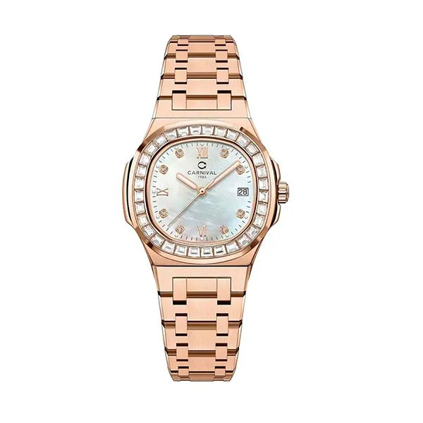 Đồng Hồ Nữ Carnival 8160L2-VH-TK Màu Vàng Hồng