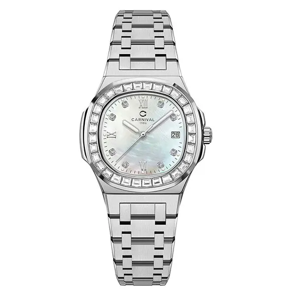 Đồng Hồ Nữ Carnival 8160L2-VT-TK Màu Bạc Trắng