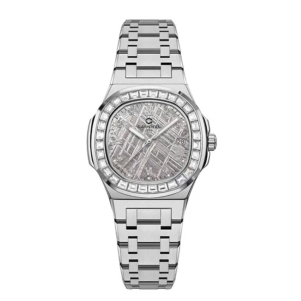 Đồng Hồ Nữ Carnival 8160L2-VT-TT Màu Trắng Xám