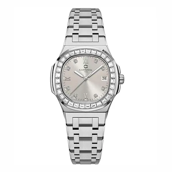 Đồng Hồ Nữ Carnival 8160L2-VT-TX Màu Bạc