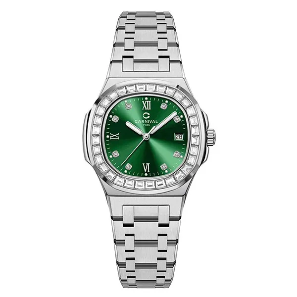 Đồng Hồ Nữ Carnival 8160L2-VT-XL Màu Bạc Xanh