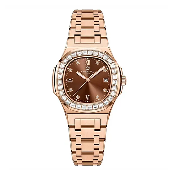 Đồng Hồ Nữ Carnival Quartz 8160L2-VH-N Màu Nâu / Vàng Hồng