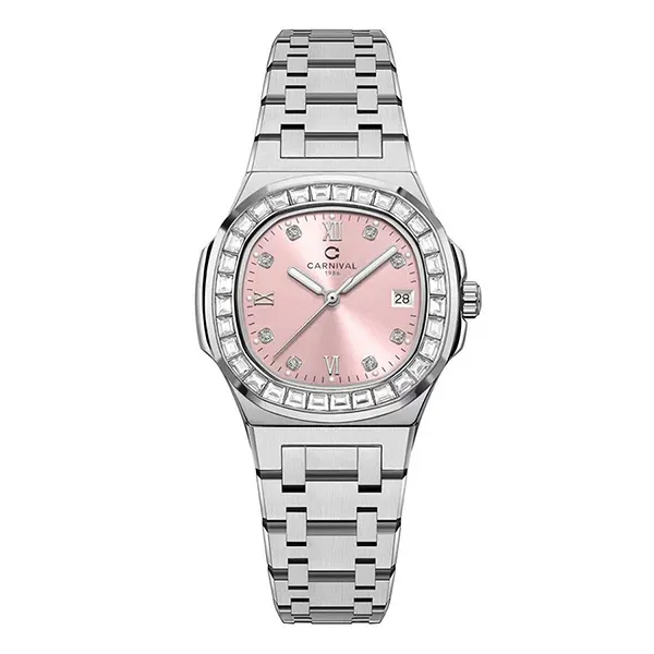 Đồng Hồ Nữ Carnival Quartz 8160L2-VT-H Màu Bạc Phối Hồng